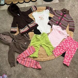 Quality vintage name brand baby girl clothing bundle OshKosh baby gap